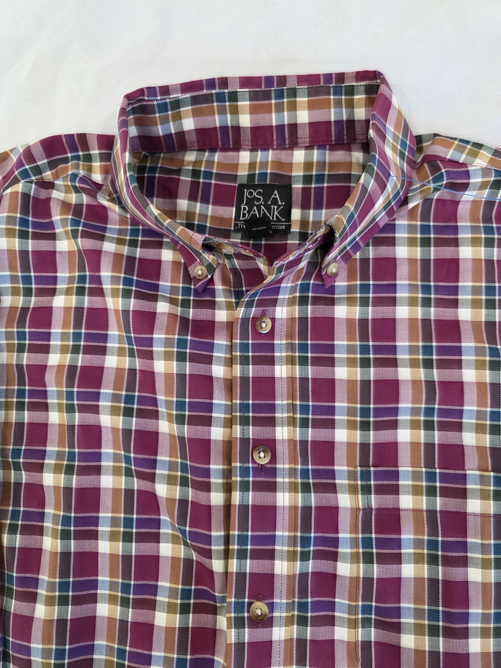 Jos. A. Bank Travelers Collection Casual Formal Shirt Men Size L